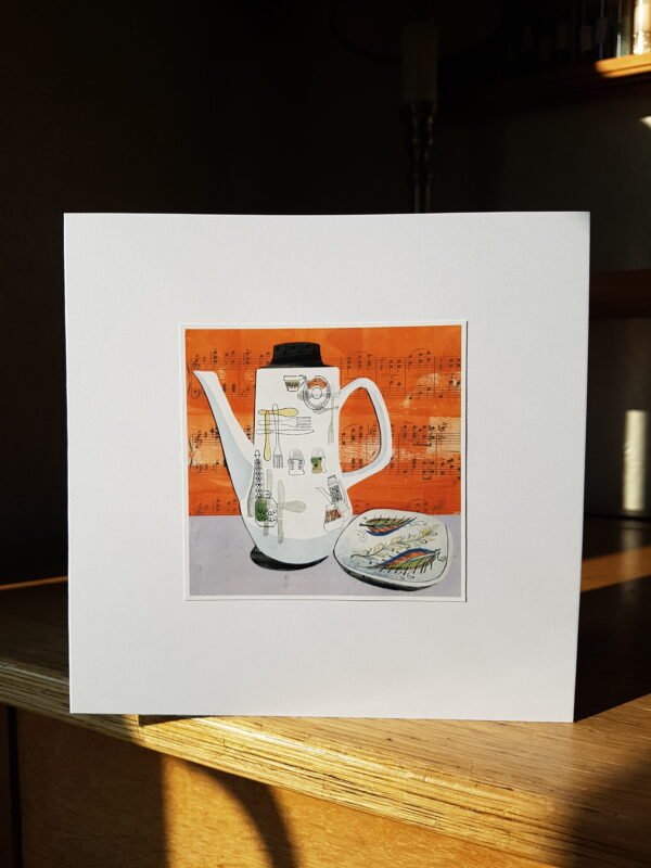 Barker Bros Fiesta Coffee Pot and Denby Dish Collage by Victoria Whitlam