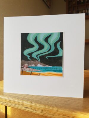 Greeting Card : Coastal Northern Lights