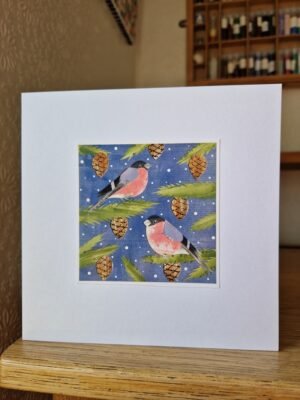 Greeting Card : Bullfinches