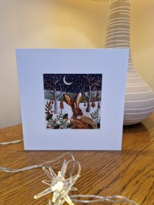 Greeting Card : Christmas Hare