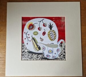 Midwinter Festival Jug and Plate – Original Collage