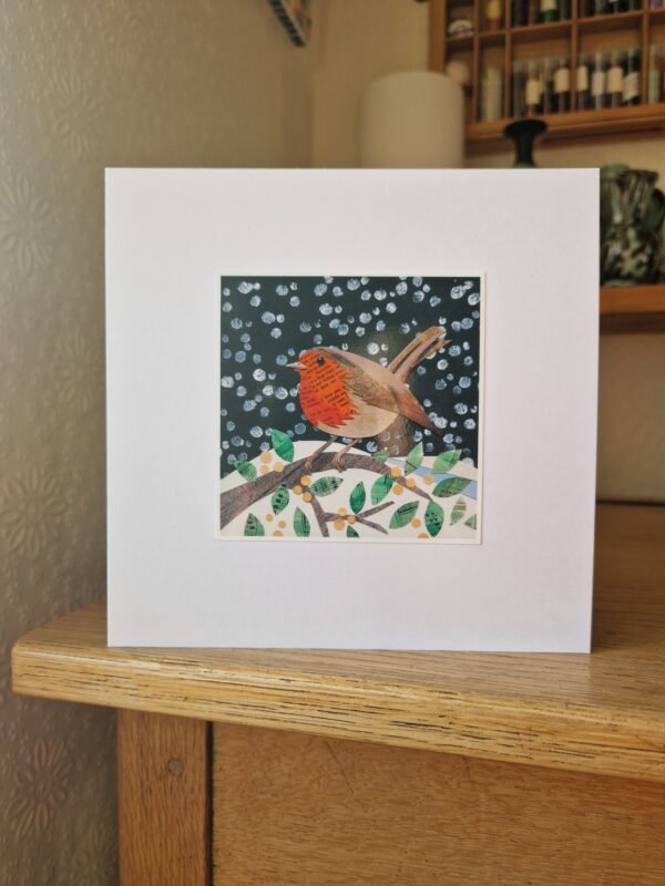 Victoria Whitlam Christmas Robin on a Branch